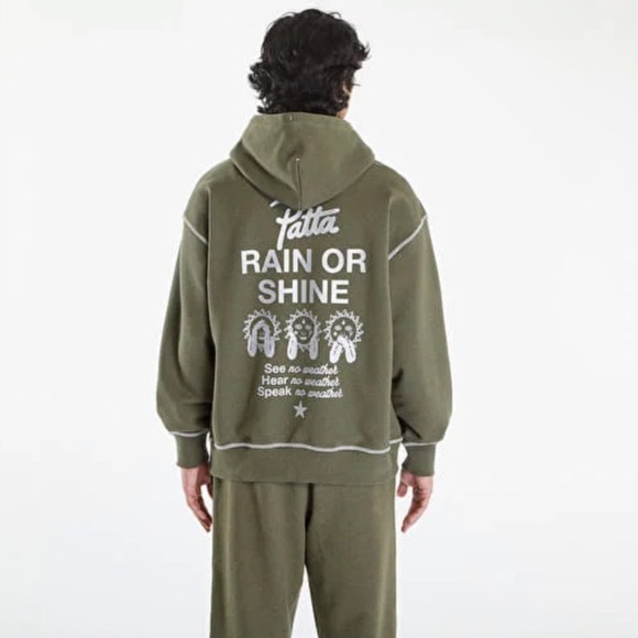 Converse Other - Converse x Patta Gold Pullover Olive Green Standard Hoodie Unisex Collab NEW L